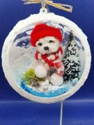 Bombka3d Z  ręcznie wykonanym West Highland white terrier 