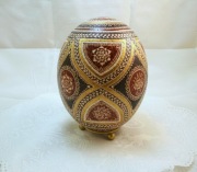 Ogromna Pisanka Kraszonka Strusie Jajo Wielkanoc Ozdoby Rękodzieło  