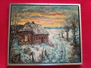 Stary obraz na płótnie Oluf Sorensen Randbøl