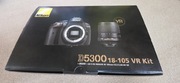 Aparat Nikon d5300 Nowy migawka 0 obiektyw 18-105