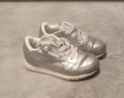 Buty Reebok Classic r. 26 * 15,5 cm srebrne skórzane