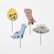 Ręcznie robione toppery na tort - dinozaury - zestaw 8 szt 15cm