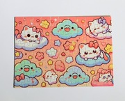Puzzle Słodkie kotki na chmurach, Styl anime, A4