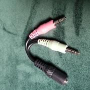 adapter 4PIN na 2 X stereo 3PIN do słuchawek komp