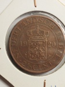 Sprzedam monetę Holenderskie Indie Wschodnie 2 1/2 centa 1920r.