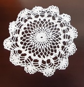 serweta zrobiona na szydełku biała