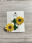 Spinki do włosów szydełkowe słoneczniki handmade