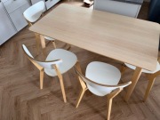 Stół IKEA Lisabo 140x78 +4 krzesla Nordmyra zestaw