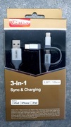 UNITEK Charging & Sync Cable 3 in 1 (Lightning, Micro USB, USB Type C)