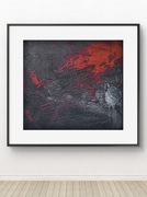 Oryginalny print obrazu "Czeka i czeka" od autorki z sygnaturą