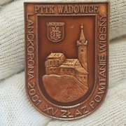 Odznaka PTTK Wadowice Lanckorona 2001Zlaz Powitanie Wiosny 