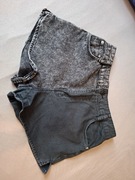 Krótkie jeansowe spodenki shorty dwukolorowe bershka M
