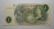 Stary banknot One Pound Anglia