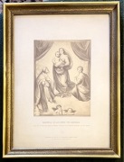 Madonna Sykstyńska Rafael Santi. Grafika z pieczęcią Galerii Drezno