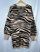 River Island dzianinowa sukienka zebra M  bardzo dobry stan