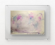 "Zima zza szyby" oryg. obraz mal.tuszem akryl. z sygn. i cert.