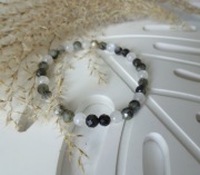 Bransoletka Labradoryt Kamień księżycowy tęczowy Rękodzieło kamienie