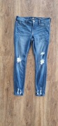 Jeansy damskie r.S HOLLISTER denim z przetarciami