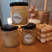 Świeca z wosku pszczelego w słoiczku 100ml 