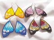 Haftowane wiszące kolczyki skrzydła motyla - wybór kolorów