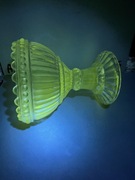 szklo uranowe kultowy pucharek cukiernica vintage