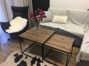 Nowy stolik ława 2w1 modrzew górski 50x60 i 60x60