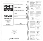 JCB PD70 Axle Service Manual 9803/9100 Instrukcja serwisowa naprawcza