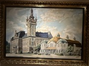 Obraz malowany “Ratusz i kino Wanda” w Bielsku-Białej