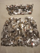 Błyskotliwy zestaw /cekiny party/  krop top + spódnica S