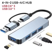 Xiaomi Rozdzielacz HUB 4 w 1 USB/USB Typ-C na 4 x USB