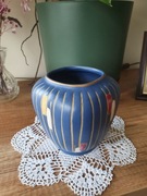 Wazon ceramika niebieski