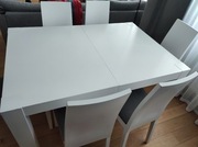 Stół dębowy polakierowany na biało 