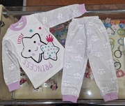 Nowa piżamka liliowa little princess 100% bawełna r. 86/92