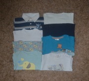 8x Bluzeczki z długim rękawem rozm.74