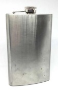 Piersiówka srebrna stainless steel 10 oz flaszka manierka małpka