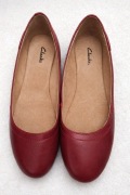 Czerwone baleriny Clarks – naturalna skóra – rozm. 38, 37,5  UK 6 