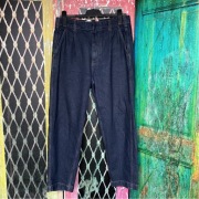 Granatowe baggy spodnie jeansowe Zara Relaxed [40]