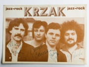 KRZAK plakat z autografami muzyków