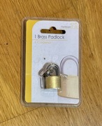 B&Q 20mm Brass Padlock kłódka mosiężna