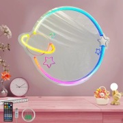 Lustero z oświetleniem Kosmetyczne Przyciemniane RGB LED Planeta