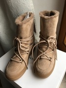 Nowe beżowe ocieplane buty na koturnie Jenny Fairy rozmiar 39