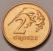 2 gr grosze 1990r. mennicze z rolki