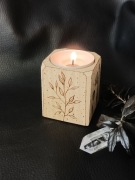 Ręczny robiony świecznik z roślinkami