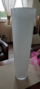 Wazon z białego i przezroczystego szkła - 60cm