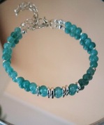 Bransoletka z naturalnego kamienia chalcedonu 