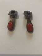 Klipsy damskie vintage z koralem