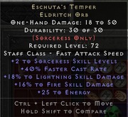 Diablo 2 R eschuta's temper wigor eschuty 18/16 nonladder PC