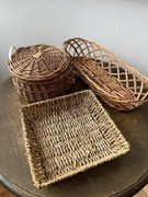 3 koszyki kosze wiklinowe koszyki