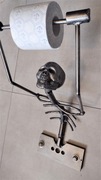 Wieszak na papier toaletowy, szkielet, metal, 75cm