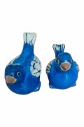 PARA Niebieskich Ptaszków Vintage – Ceramiczne Figurki (Styl Goebel)